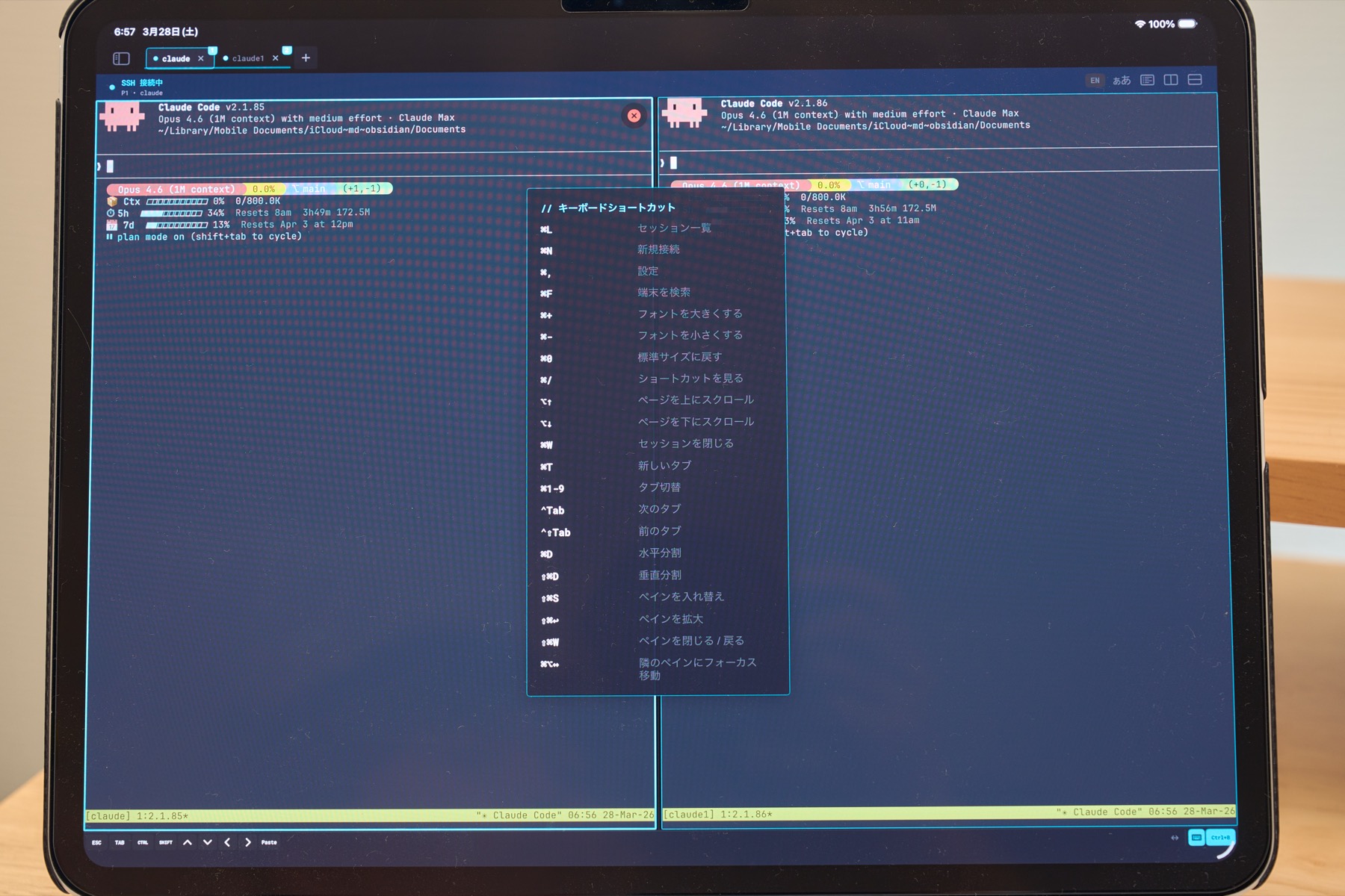 MT running on iPad with Magic Keyboard