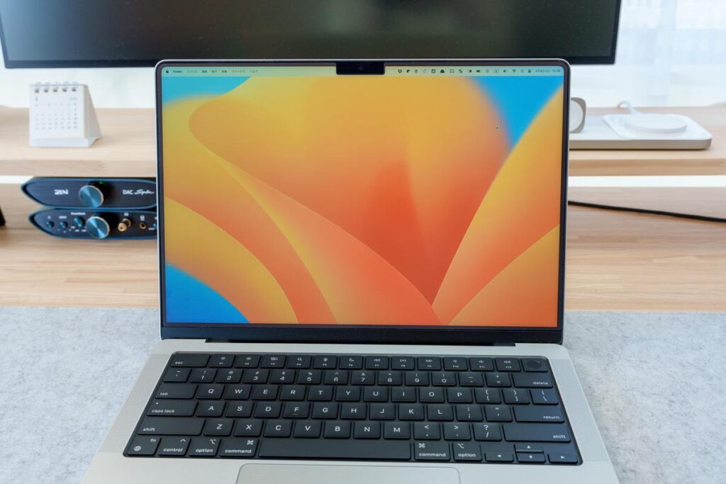 M1Pro MacBook Pro 14インチのLiquid Retina XDRディスプレイを搭載