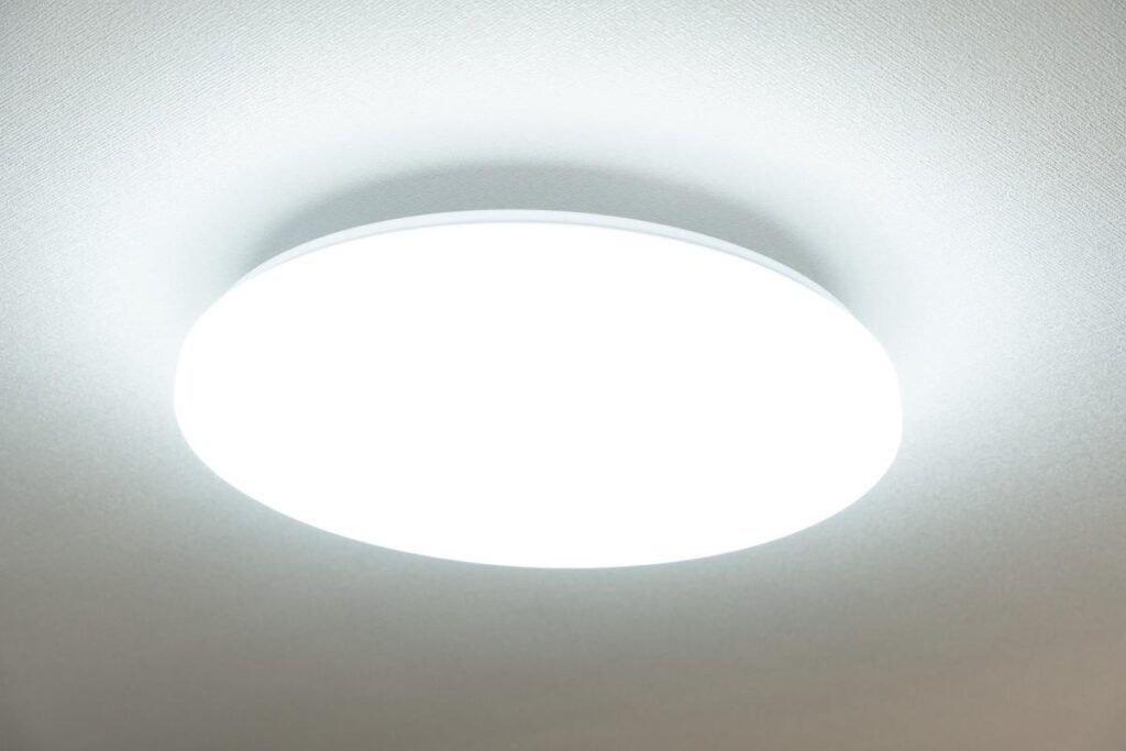 SwitchBot シーリングライト プロの100%の明るさは部屋全体がかなり明るくなる