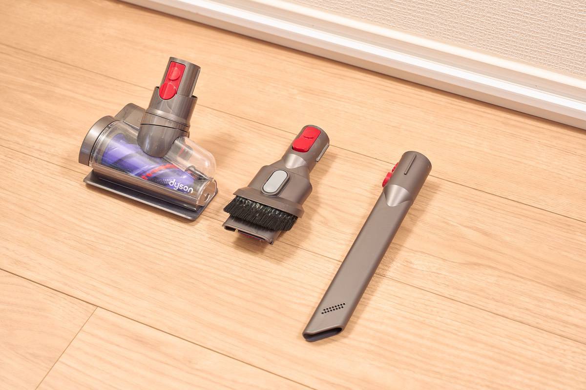 Dyson V12s Detect Slim Submarine (SV46 SU)の他のヘッドを並べてみた