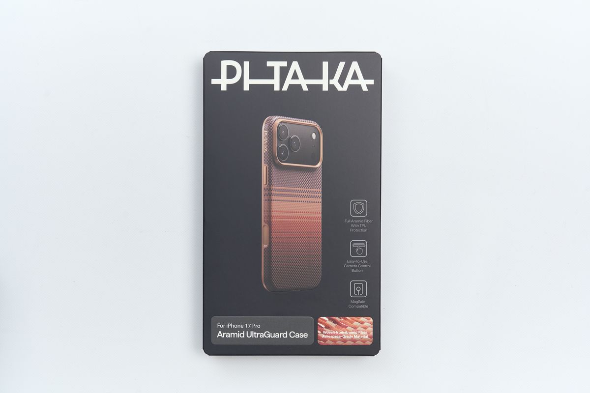 PITAKA Aramid UltraGuard Case 軍用グレード保護ケース iPhone 17 Pro用の外箱